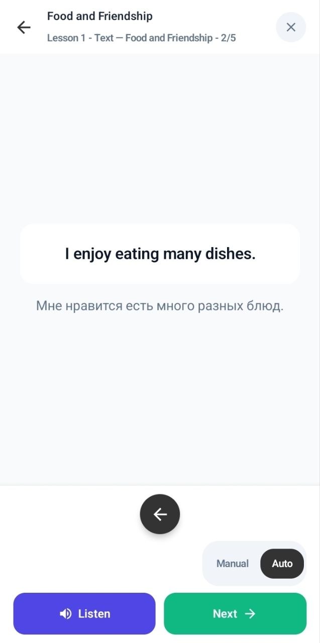 A bilingual speaking lesson in Our Power App